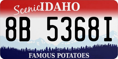 ID license plate 8B5368I