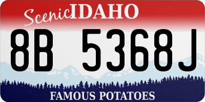 ID license plate 8B5368J
