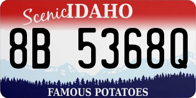 ID license plate 8B5368Q