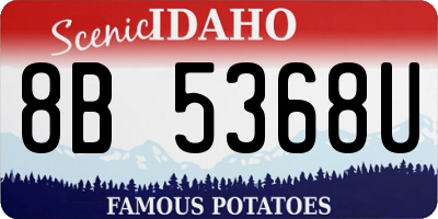 ID license plate 8B5368U