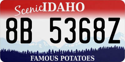 ID license plate 8B5368Z