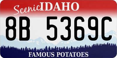 ID license plate 8B5369C