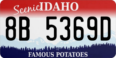 ID license plate 8B5369D