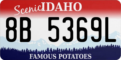 ID license plate 8B5369L
