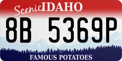 ID license plate 8B5369P