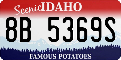 ID license plate 8B5369S