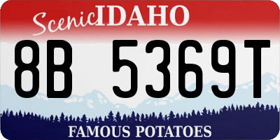 ID license plate 8B5369T