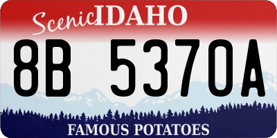 ID license plate 8B5370A