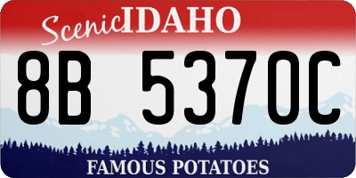 ID license plate 8B5370C