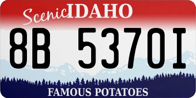 ID license plate 8B5370I