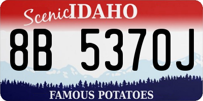 ID license plate 8B5370J