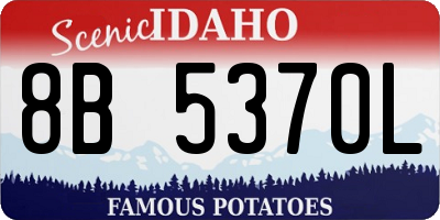 ID license plate 8B5370L