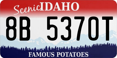 ID license plate 8B5370T