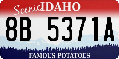ID license plate 8B5371A