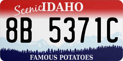 ID license plate 8B5371C