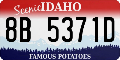 ID license plate 8B5371D