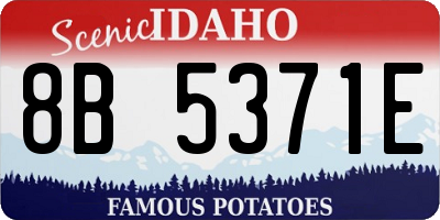 ID license plate 8B5371E