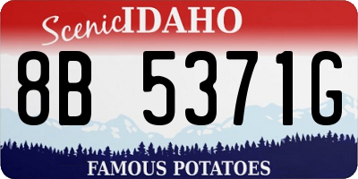 ID license plate 8B5371G