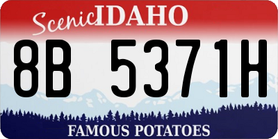 ID license plate 8B5371H