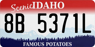 ID license plate 8B5371L