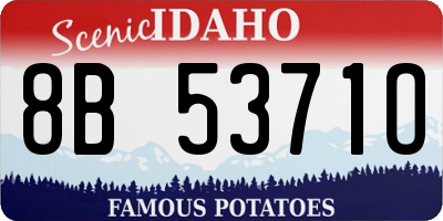 ID license plate 8B5371O