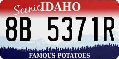 ID license plate 8B5371R