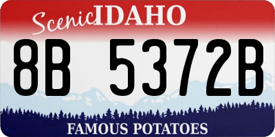 ID license plate 8B5372B