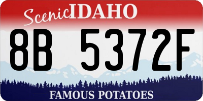 ID license plate 8B5372F
