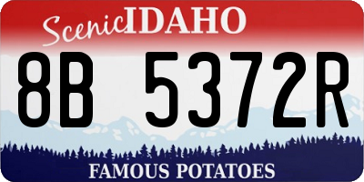 ID license plate 8B5372R