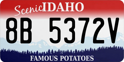 ID license plate 8B5372V
