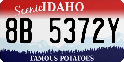 ID license plate 8B5372Y