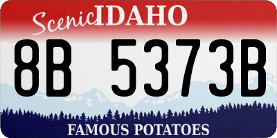 ID license plate 8B5373B