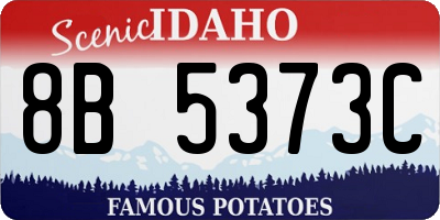 ID license plate 8B5373C