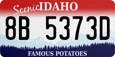 ID license plate 8B5373D