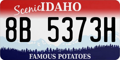 ID license plate 8B5373H
