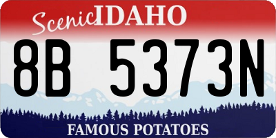 ID license plate 8B5373N