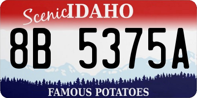 ID license plate 8B5375A