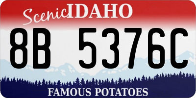 ID license plate 8B5376C