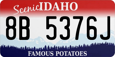 ID license plate 8B5376J