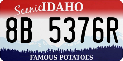 ID license plate 8B5376R