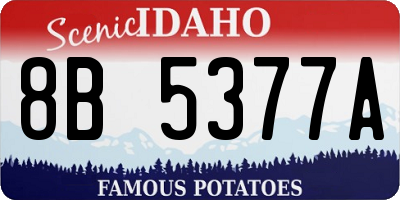 ID license plate 8B5377A
