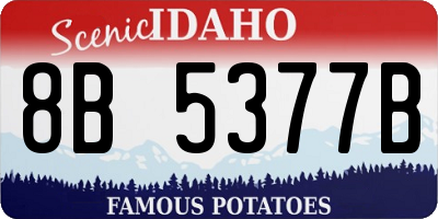 ID license plate 8B5377B