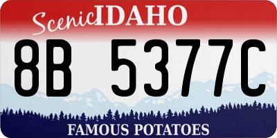 ID license plate 8B5377C