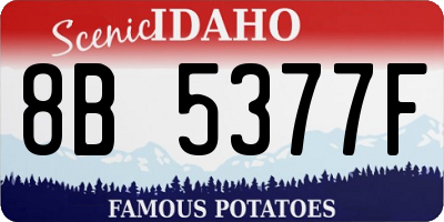 ID license plate 8B5377F
