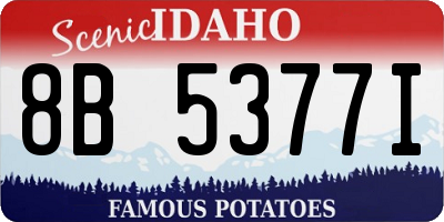 ID license plate 8B5377I