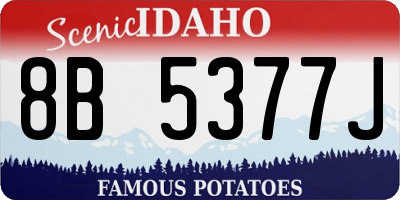 ID license plate 8B5377J