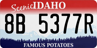 ID license plate 8B5377R