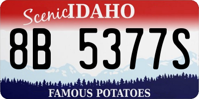 ID license plate 8B5377S