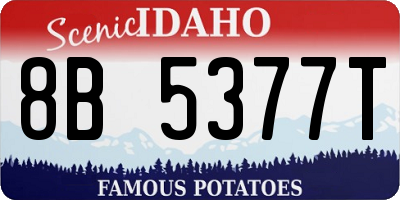 ID license plate 8B5377T
