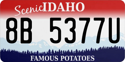 ID license plate 8B5377U